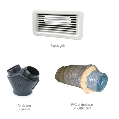 Accessory Kit for additional air outlets (Only for 12000 and 16000 Btu/h Units), 2 X AIRFLOW KIT, Vitrifrigo